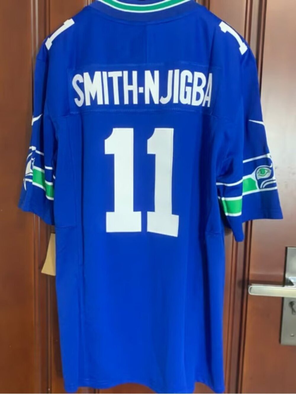 Jaxon Smith-Njigba Stitched Vapor Jersey Royal Blue